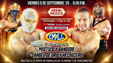 CMLL Viernes Espectacular Results (9/5/2025): Bandido & Místico vs. Hechicero & Ángel de Oro, More